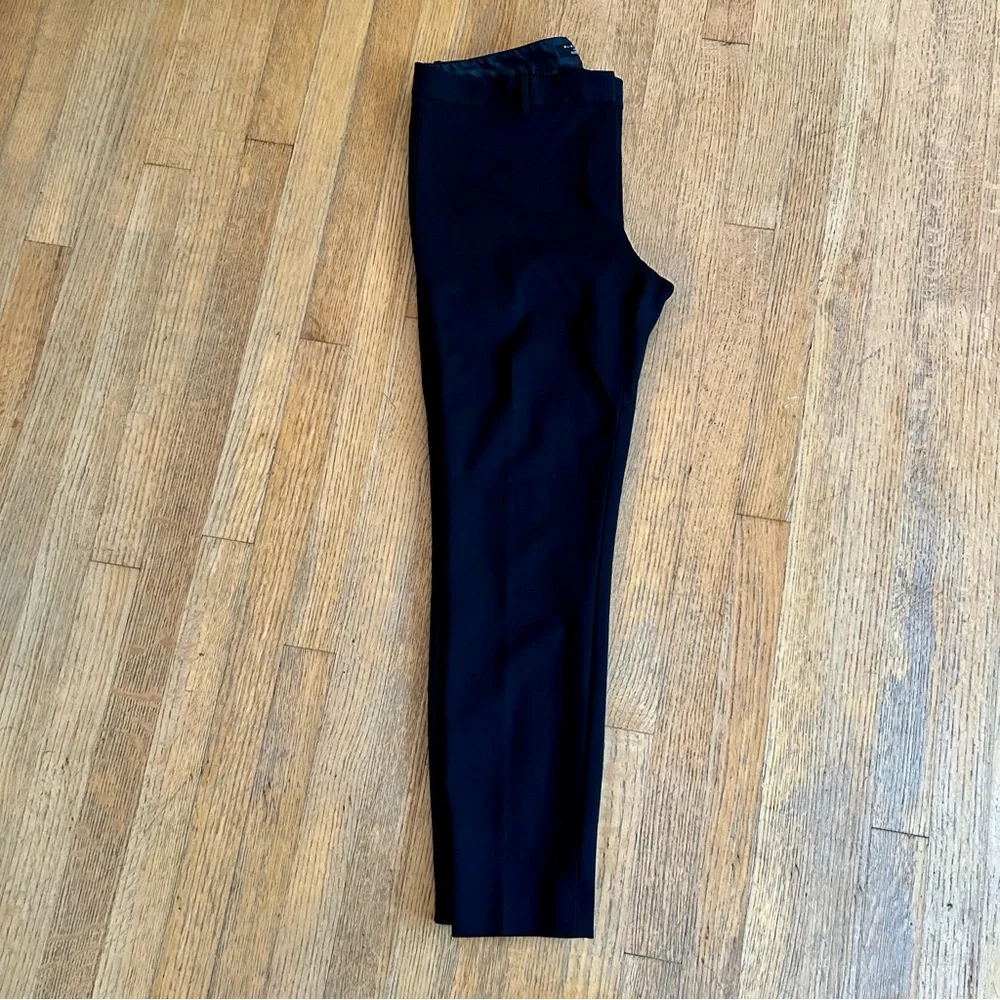 Elie Tahari Nordstrom Exclusive Black Cropped Skinny Ankle Trousers Pants sz 12 - Picture 5 of 10